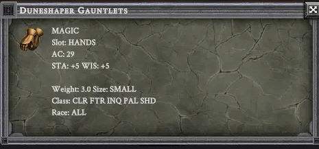 DUNESHAPER GAUNTLETS item card